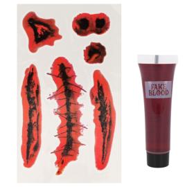 Falskt Blod & Sårtatoveringer Sett