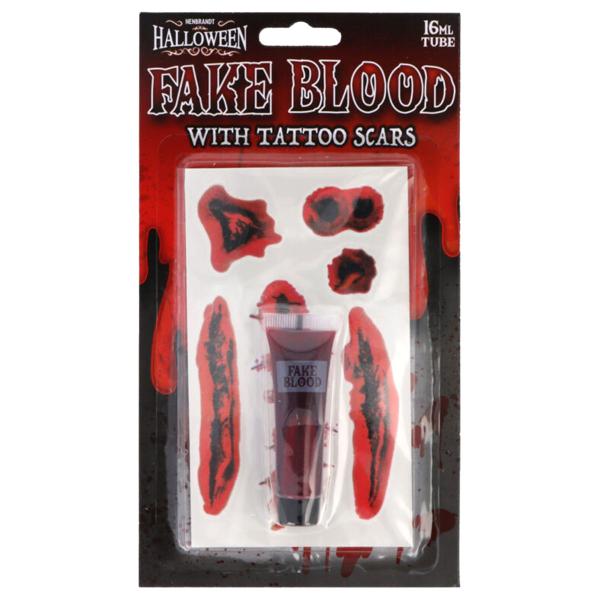 Falskt Blod & Sårtatoveringer Sett