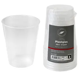 Plastglass 25 cl 6-pakning