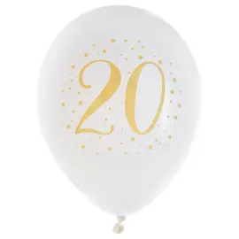 20 Års Ballonger Stjerner