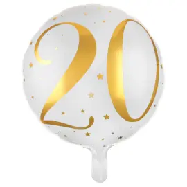 20 Års Folieballong Stjerner