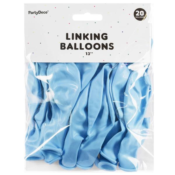 Lenkende Latexballonger Lyseblå 20-pakning