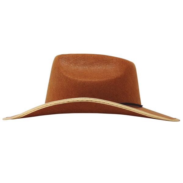 Brun Western Hatt