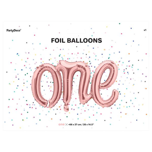 Folieballong One Rosegull