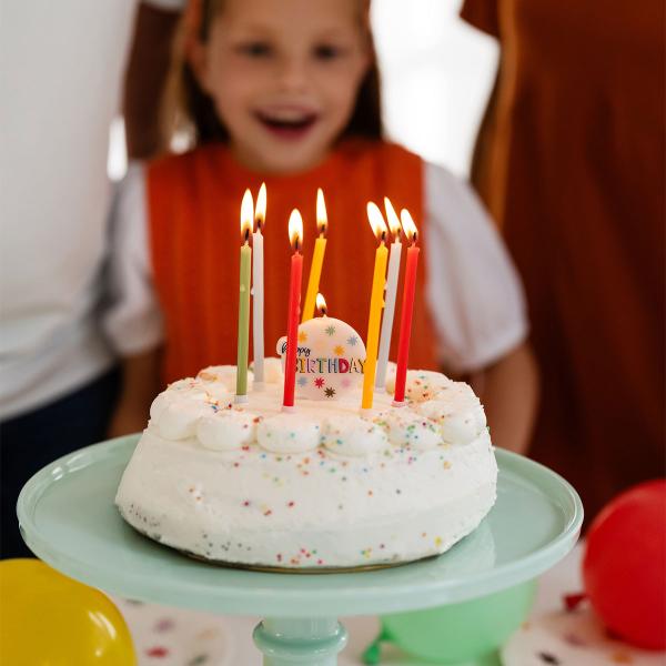 Happy Birthday Kakelys Stjerner 11-pakning