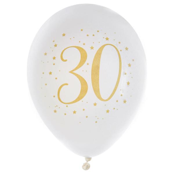 30 Års Ballonger Stjerner