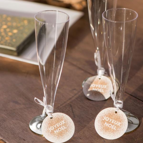 Plastglass Champagne Sølv