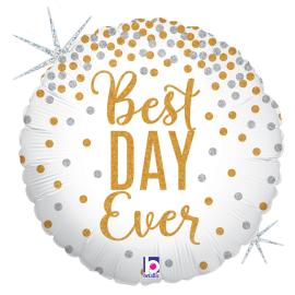 Folieballong Rund Best Day Ever
