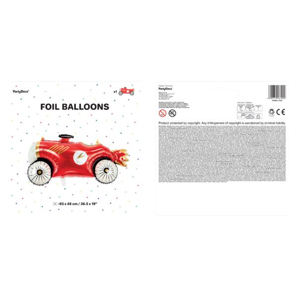 Folieballong Racerbil