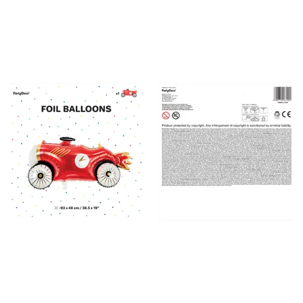 Folieballong Racerbil