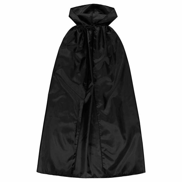 Svart Cape med Hette Barn