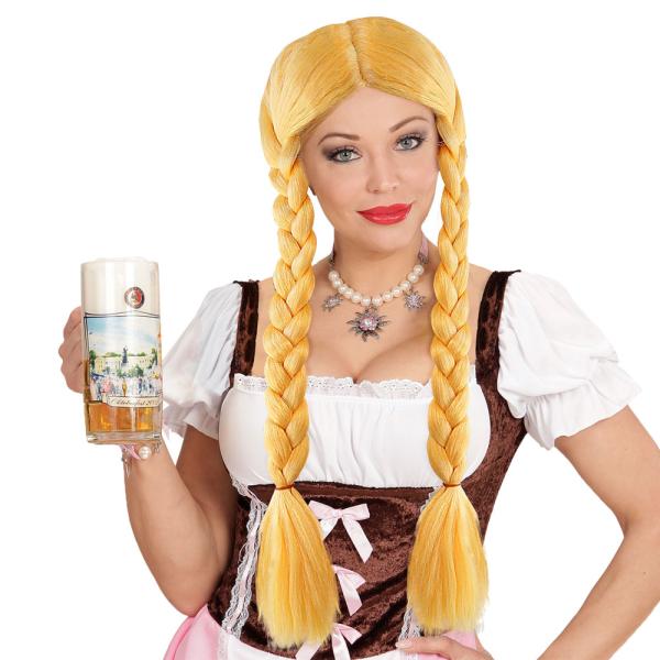 Parykk med Fletter Oktoberfest