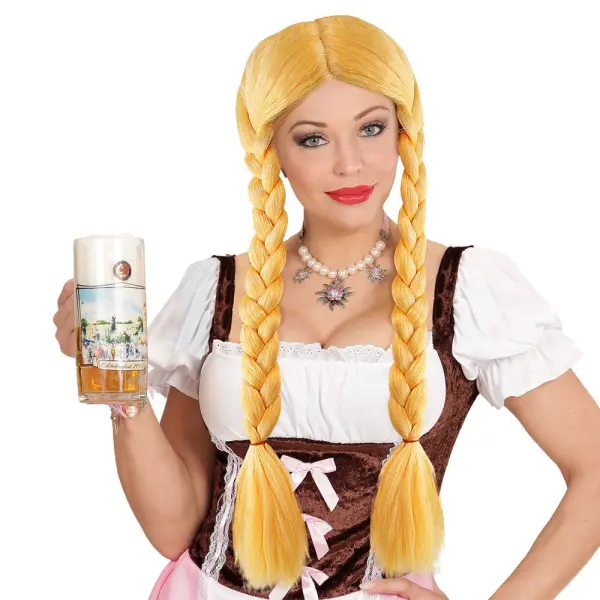 Parykk med Fletter Oktoberfest