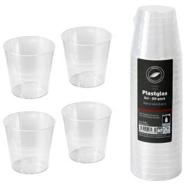 Shotglass Plast 3 cl 20-pakning