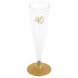 40-års Champagneglass Flergangs Gull
