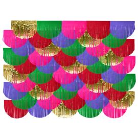 Party Backdrop Fringe Flerfarget 200x200 cm