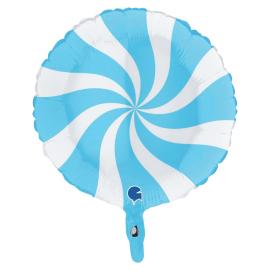 Folieballong Swirly Lyseblå & Hvit