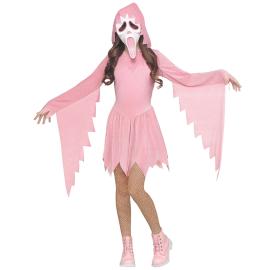 Spøkelse Glitrende Kostyme Pastellrosa Barn