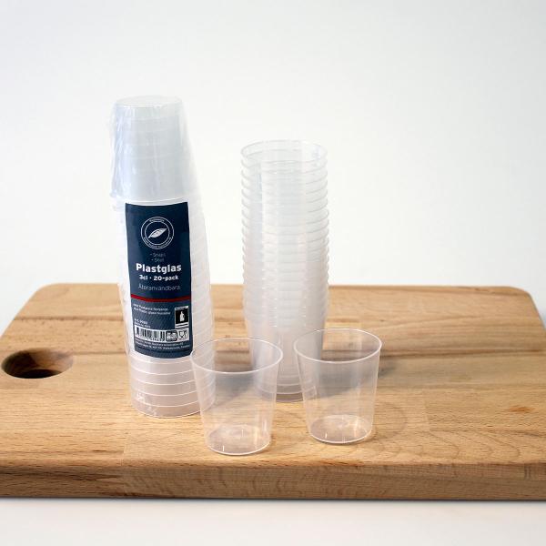 Shotglass Plast 3 cl 20-pakning