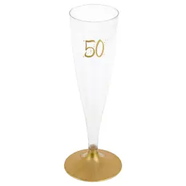 50-års Champagneglass Flergangs Gull