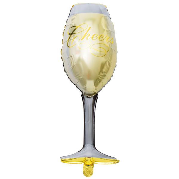 Folieballong Vinglass Cheers