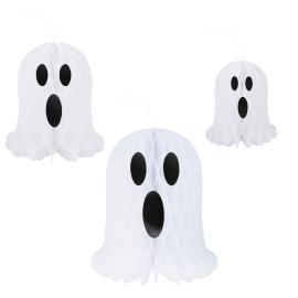 Hengende Honeycomb Spøkelser 3-pakning