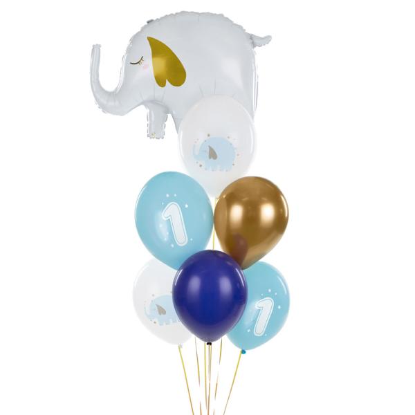1 års Latexballonger Elefant Lyseblå Mix