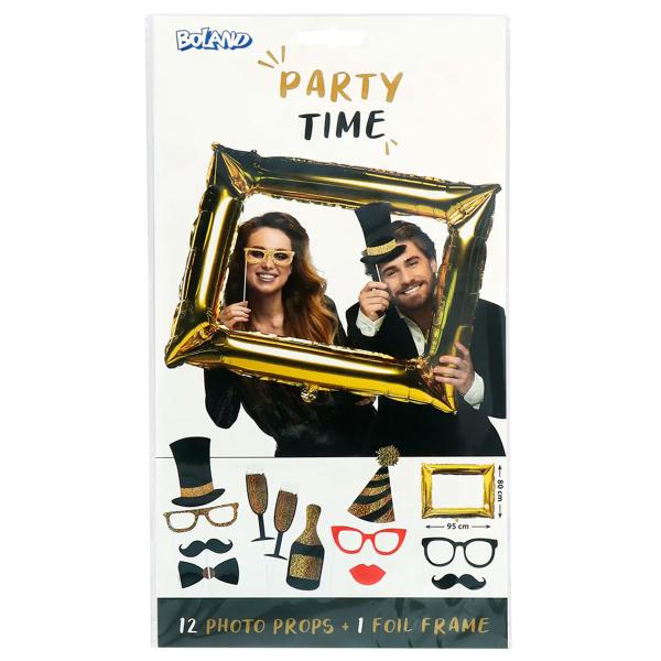 Fotorekvisitter med Ballong Gull/Svart 13-pakning