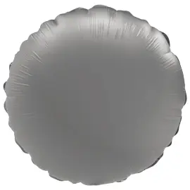 Rund Folieballong Månesølv Matt