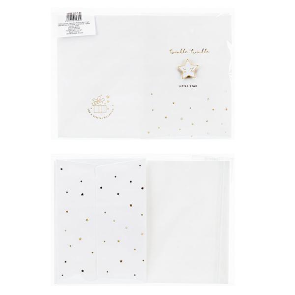Twinkle Twinkle Little Star Kort med Brosje