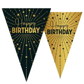 Happy Birthday Vimpelgirlander med Stjerner