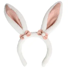 H&aring;rb&oslash;yle med Kanin&oslash;rer Hvit/Gammelrosa