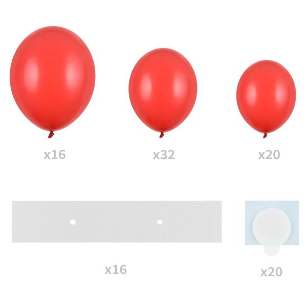 Ballonggirlander Hjerte Rød