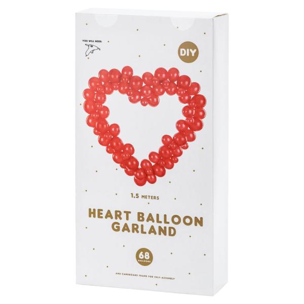 Ballonggirlander Hjerte Rød