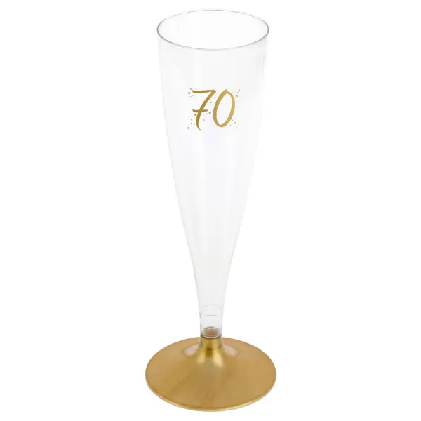 70-års Champagneglass Flergangs Gull