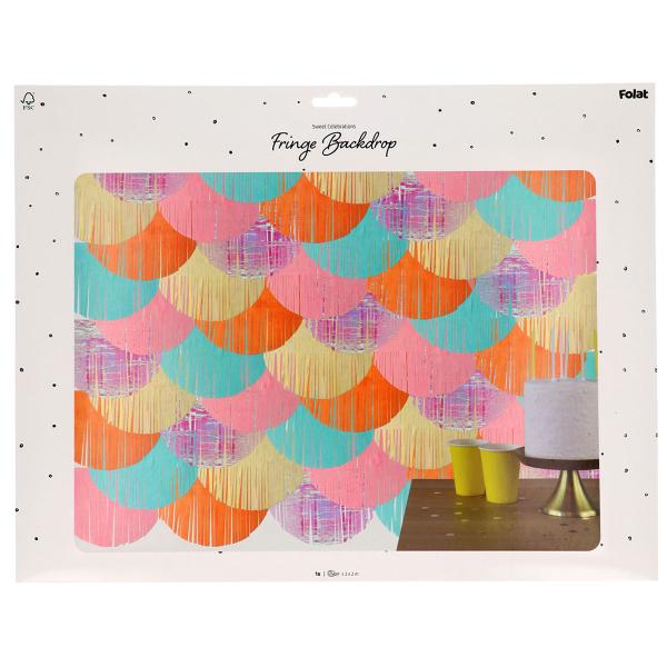 Party Backdrop Fringe Pastell 200x200 cm