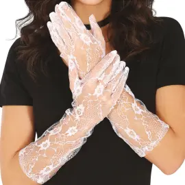 Lange Blondehansker Hvite