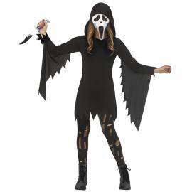 Spøkelse Kostyme Svart/Hvit Barn