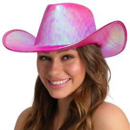 Cowboyhatt Skimrende Rosa