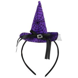 Hårbøyle med Lilla Heksehatt