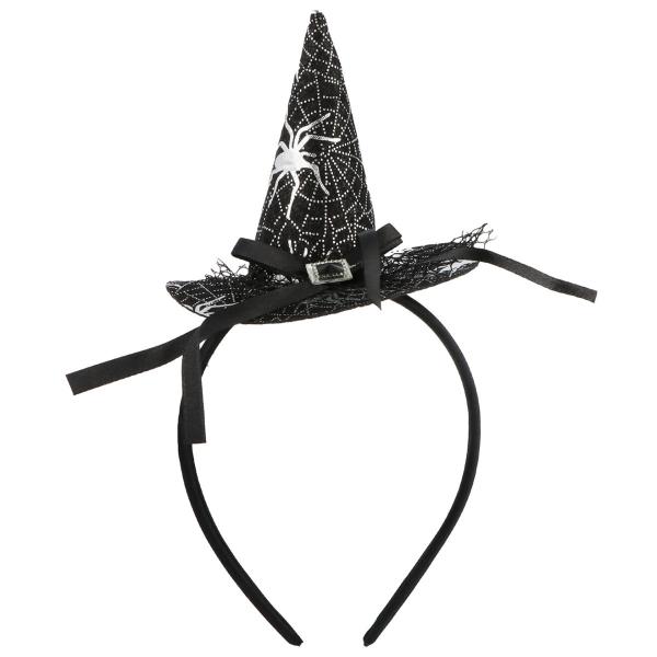 Hårbøyle med Svart Heksehatt