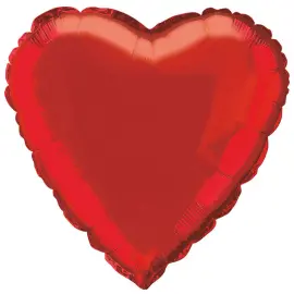 Folieballong Hjerte R&oslash;d