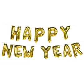 Happy New Year Ballonggirlander Gull 8 m