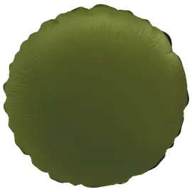 Rund Folieballong Olivengr&oslash;nn Matt