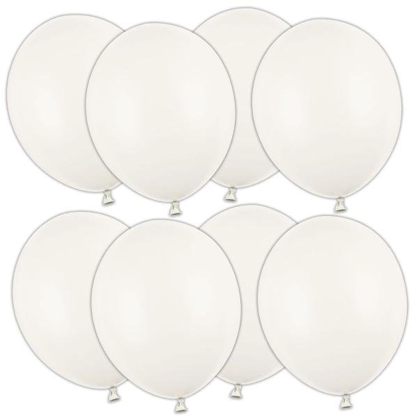 Sterke Ballonger Elfenbenhvit Pastell 12 cm 100-pakning