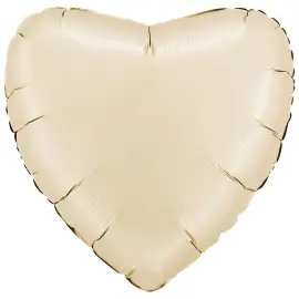 Folieballong Hjerte Satin Creme