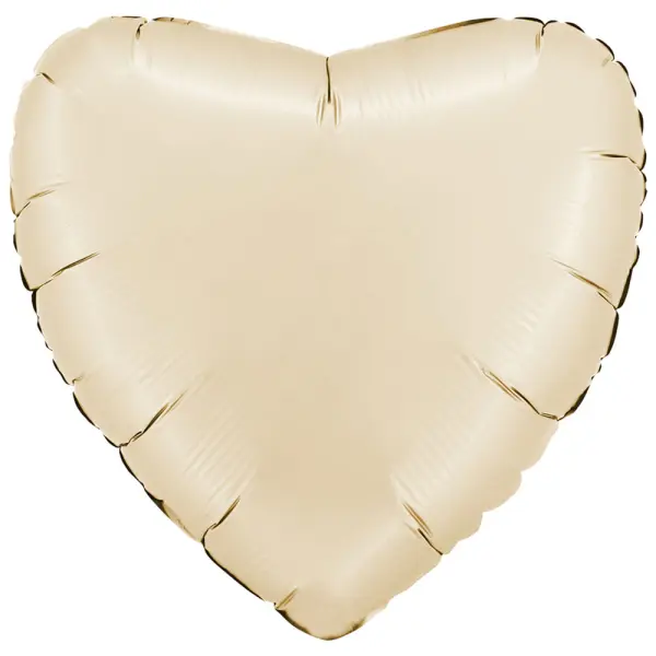Folieballong Hjerte Satin Creme