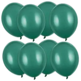 Sterke Ballonger Flaskegr&oslash;nn Pastell 12 cm 100-pakning