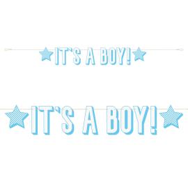 It's a Boy Girlander Blå & Hvit