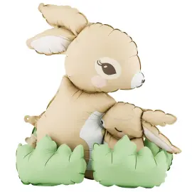 St&aring;ende Folieballonger Kaniner med Blader 51x60 cm